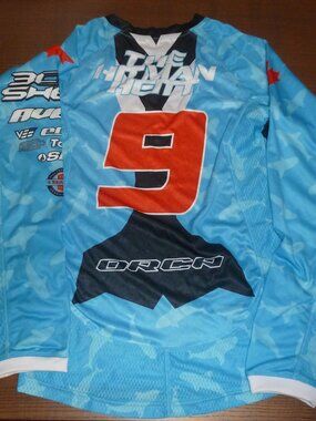 Orca Bombshell Mens Size Medium Graphic BMX Factory Racing Team Jersey Top